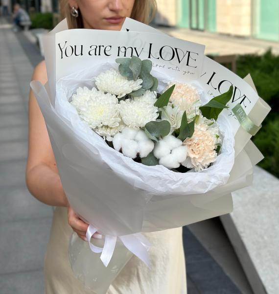 Ассорти букет Воздушный с хлопком 004