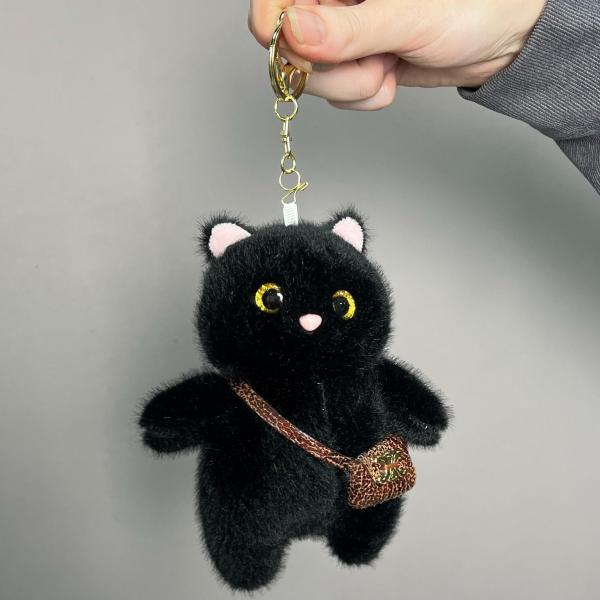 Игрушка-брелок черный кот 