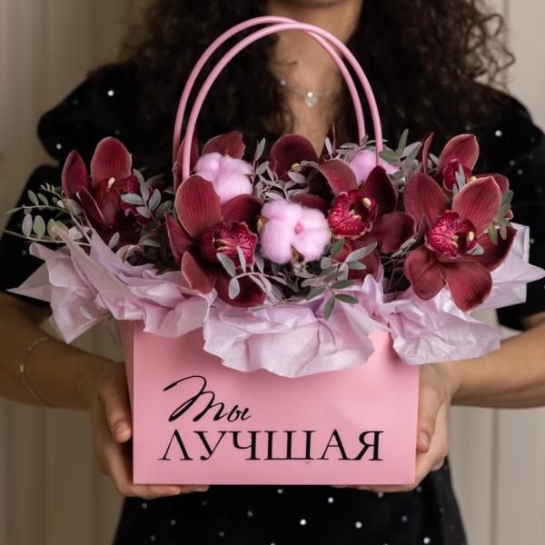Сумочка с орхидеями для самой лучшей