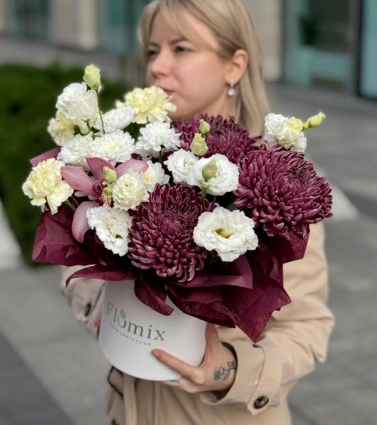 Шляпная композиция с хризантемой 122