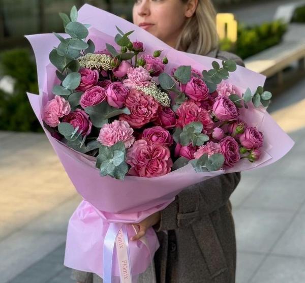 Букет малиновое ассорти 217