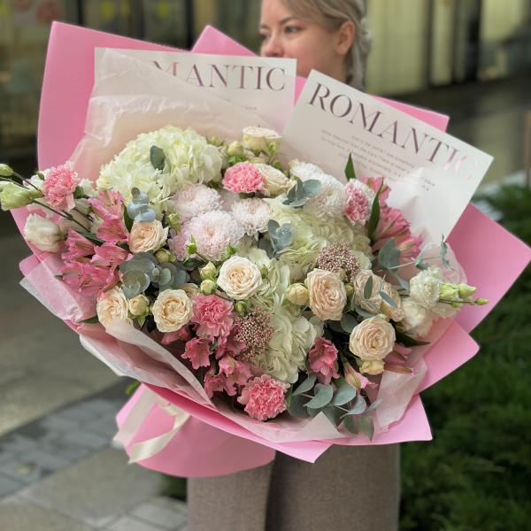 Сборный букет в нежных оттенках 158