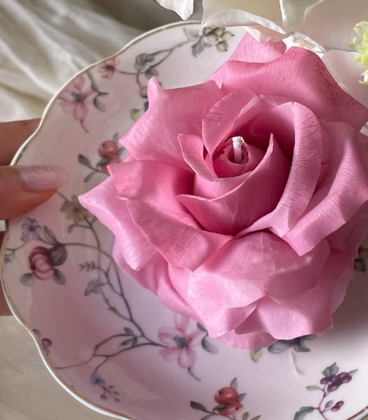 Свеча "Розовая роза"