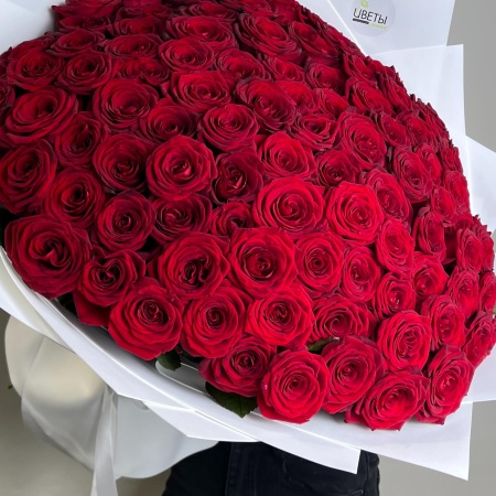 101 красная роза 090