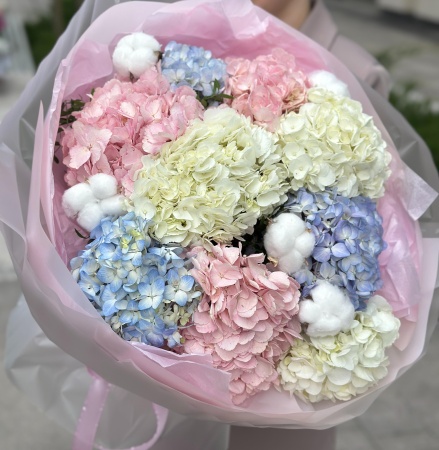 Гортензии с хлопком 177