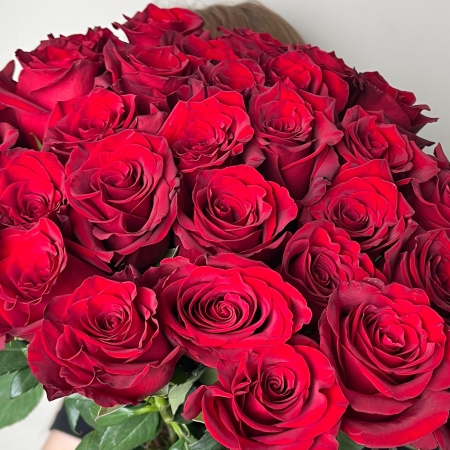 33 импортные розы под ленту