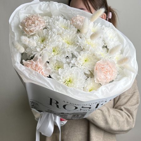 Кустовые хризантемы с диантусами