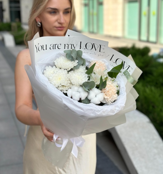 Ассорти букет Воздушный с хлопком 004