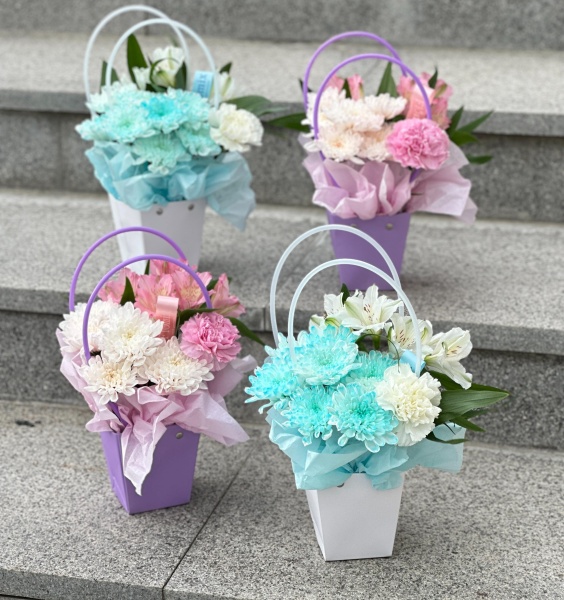 Голубая мини-сумочка 084