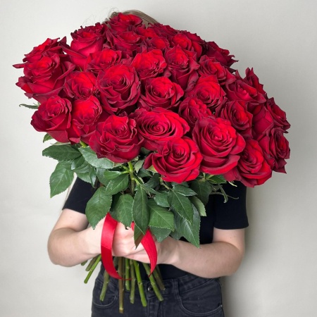 33 импортные розы под ленту